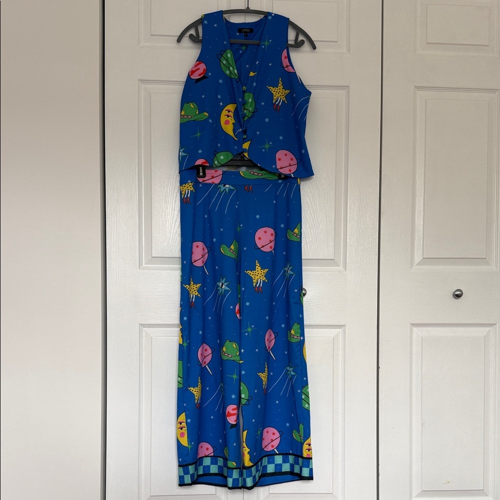 Celestial Blue Wide Leg Set